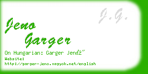 jeno garger business card